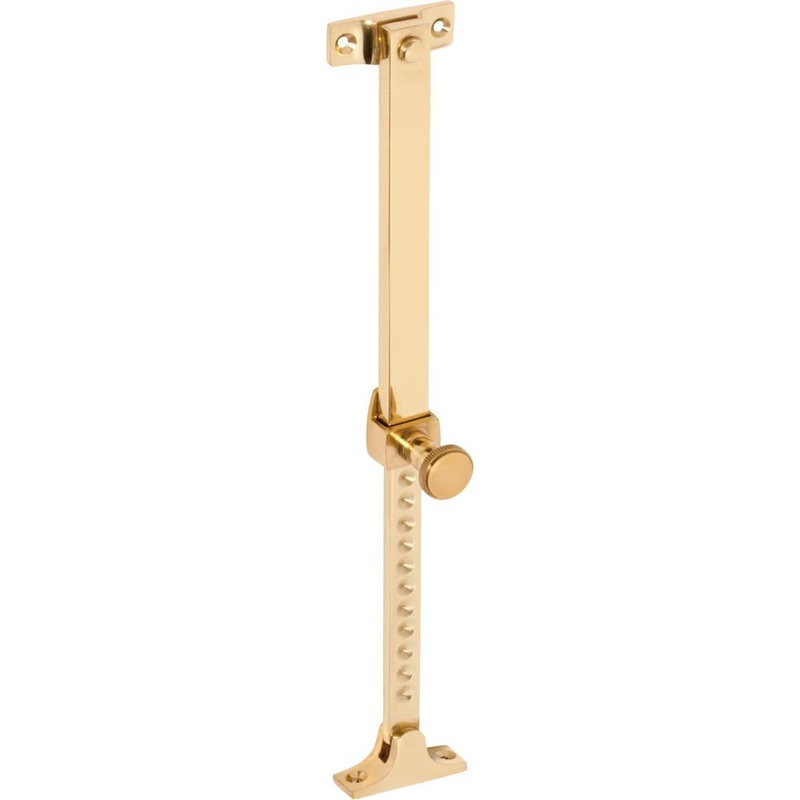 Casement Stay Telescopic Screw Down Polished Brass