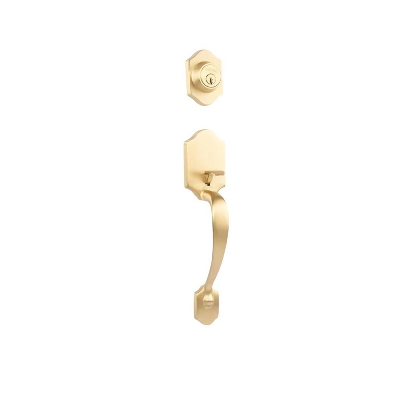Charente Entry Set D/Cylinder Satin Brass