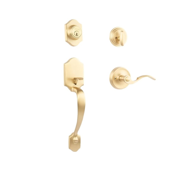 Charente Entry Set S/Cylinder Satin Brass