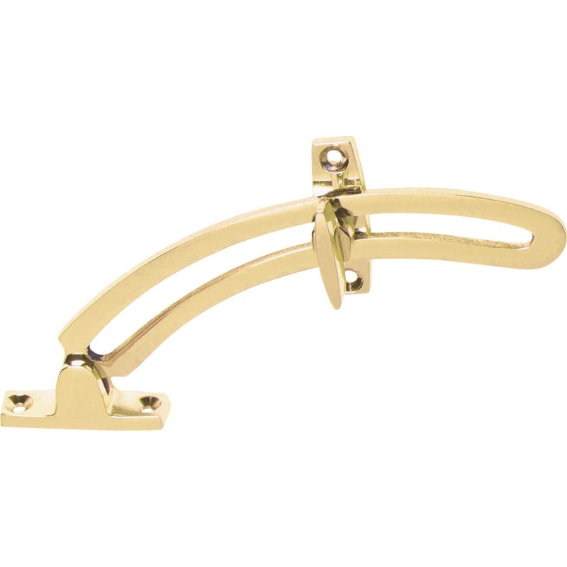 Quadrant Stay Polished Brass