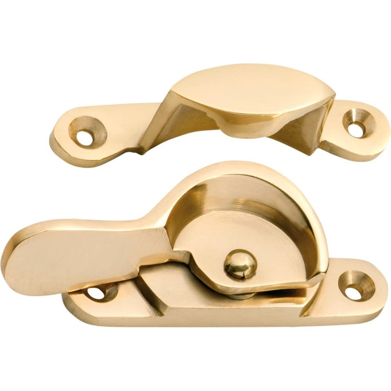 Sash Fastener Narrow Polished Brass