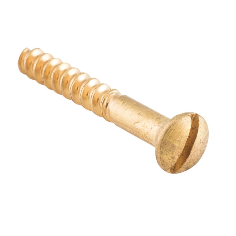 Screw Domed Head Polished Brass 25mm PKT 50