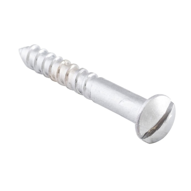 Screw Domed Head Satin Chrome 25mm PKT 50