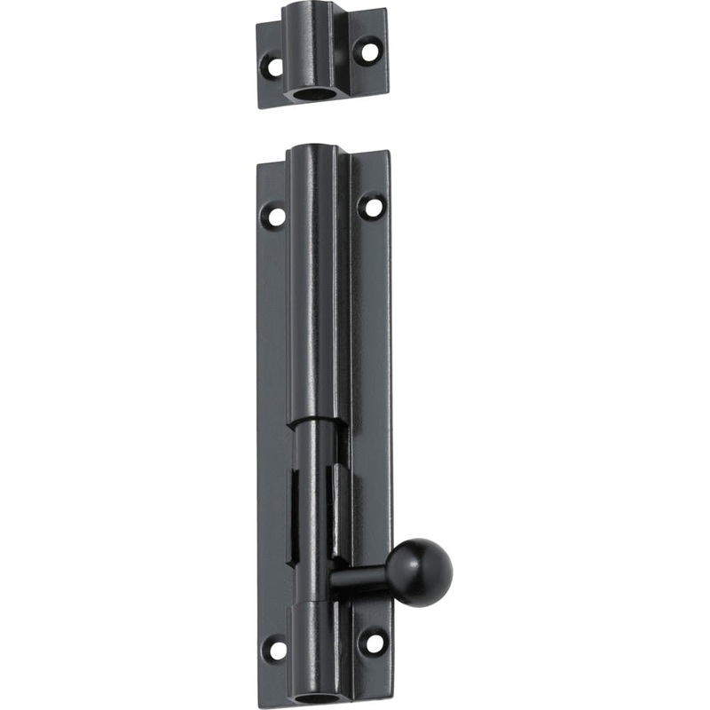 Barrel Bolt Matt Black 100mm