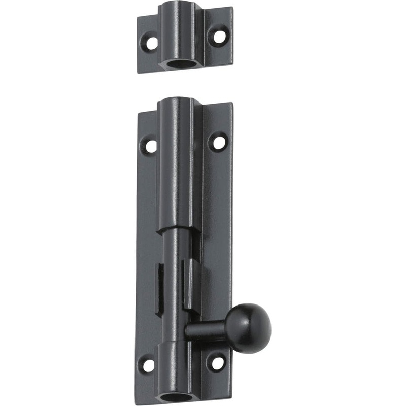 Barrel Bolt Matt Black 75mm