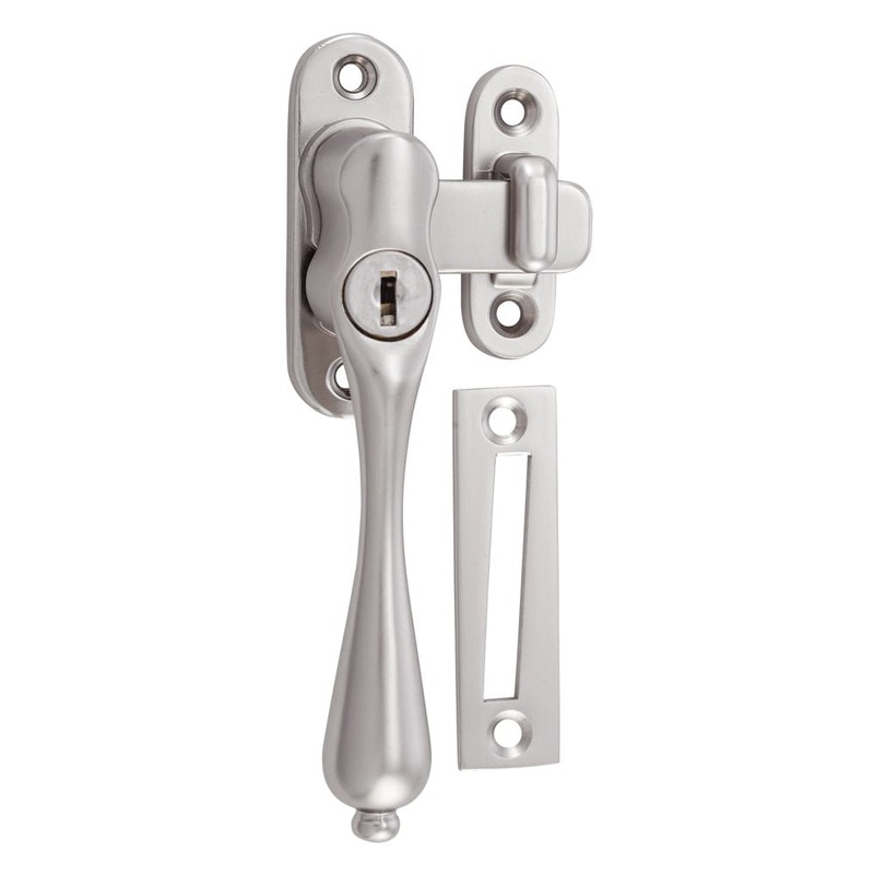 Casement Fastener Locking Teardrop Left Hand Satin Nickel