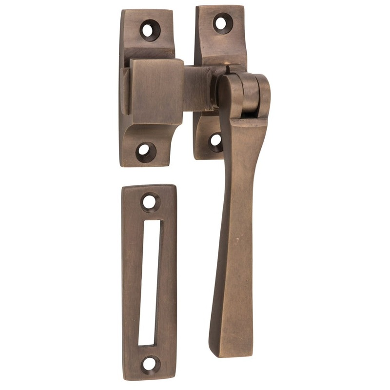 Casement Fastener Square Antique Brass