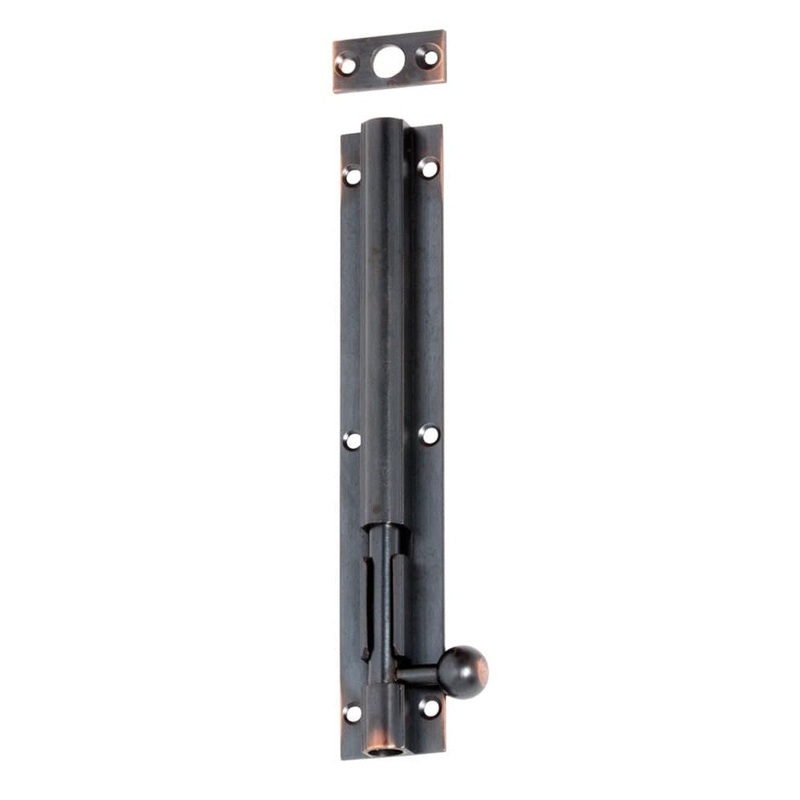 Barrel Bolt Long Throw Antique Copper 150mm