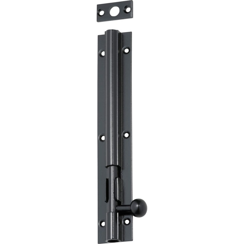 Barrel Bolt Long Throw Matt Black 150mm