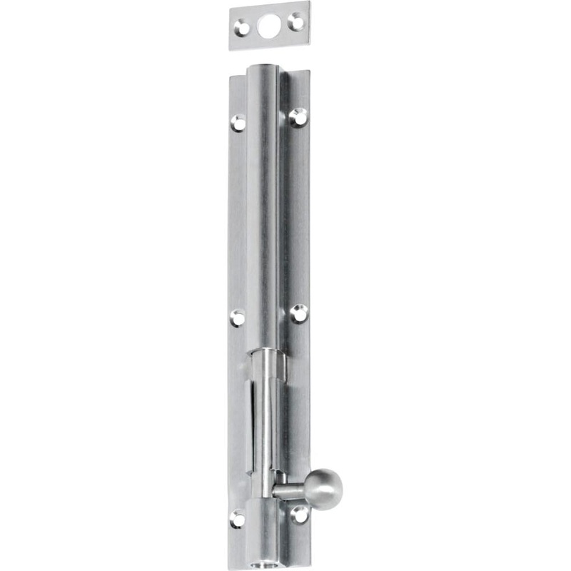 Barrel Bolt Long Throw Satin Chrome 150mm