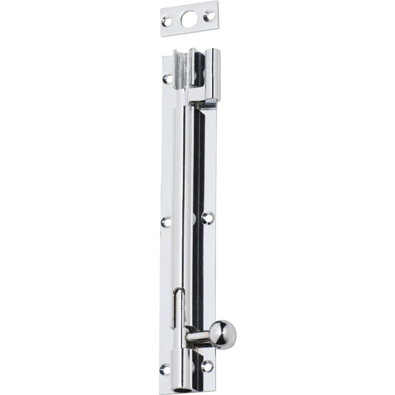 Barrel Bolt Offset Chrome Plated 150mm