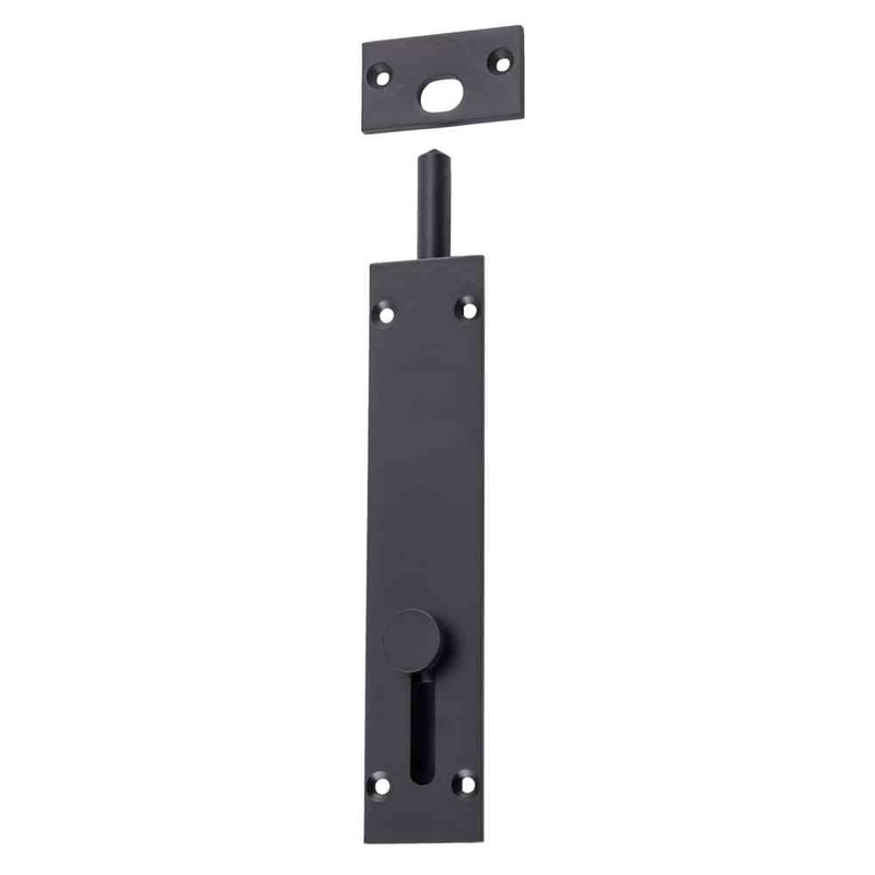 Barrel Bolt Reverse Matt Black 150mm