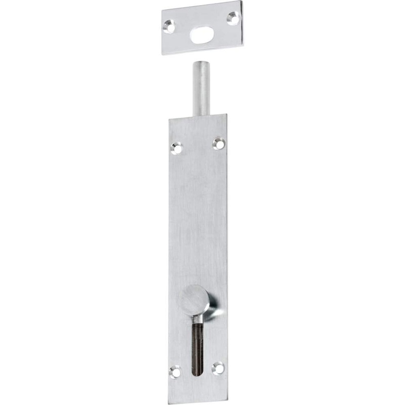 Barrel Bolt Reverse Satin Chrome 150mm