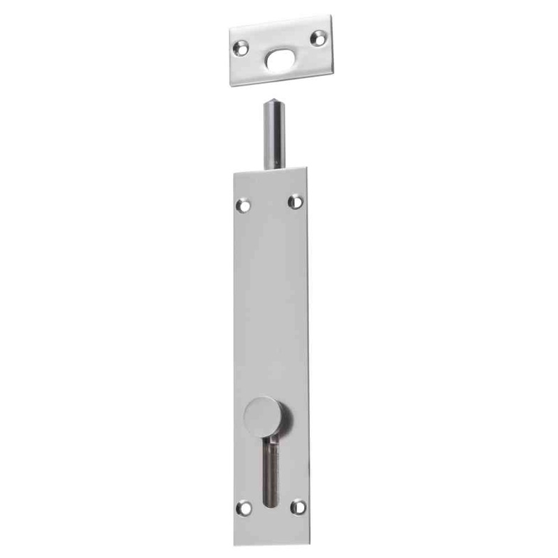 Barrel Bolt Reverse Satin Nickel 150mm
