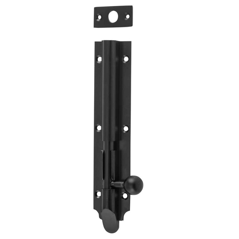 Barrel Bolt Victorian Long Throw Matt Black 150mm
