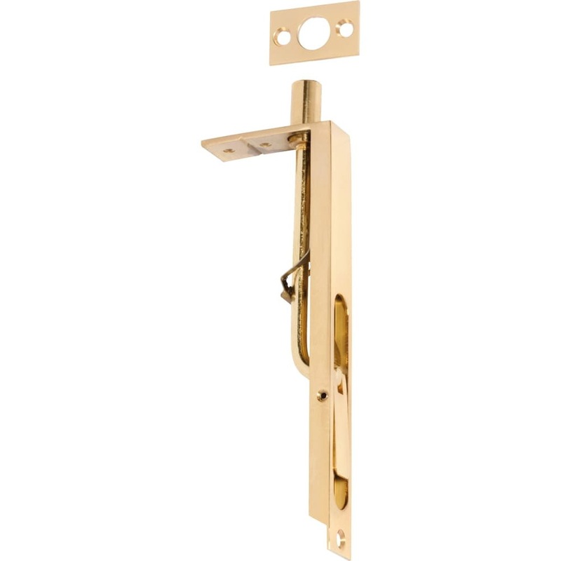 Flush Bolt Polished Brass H150xW19mm