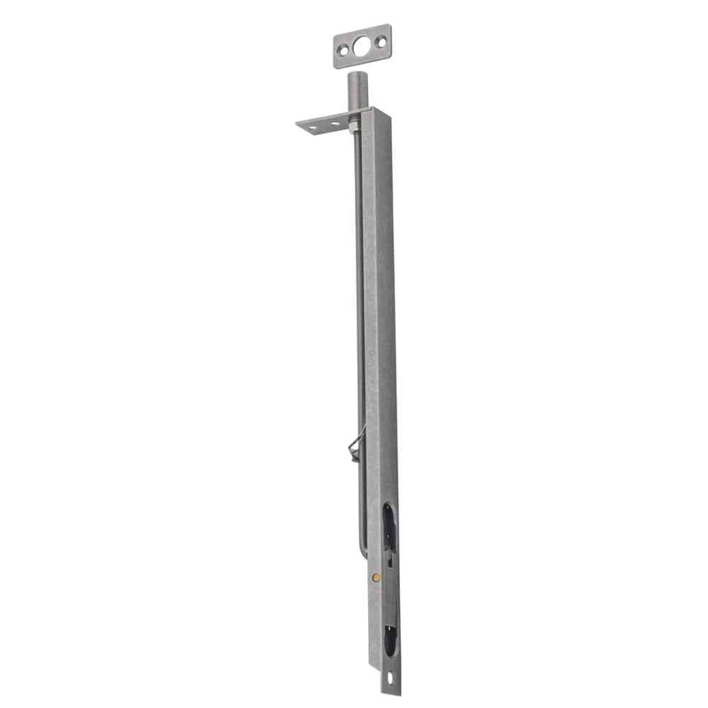 Flush Bolt Rumbled Nickel H300xW19mm
