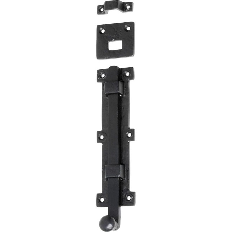 Tower Bolt Iron Matt Black H200xW55mm