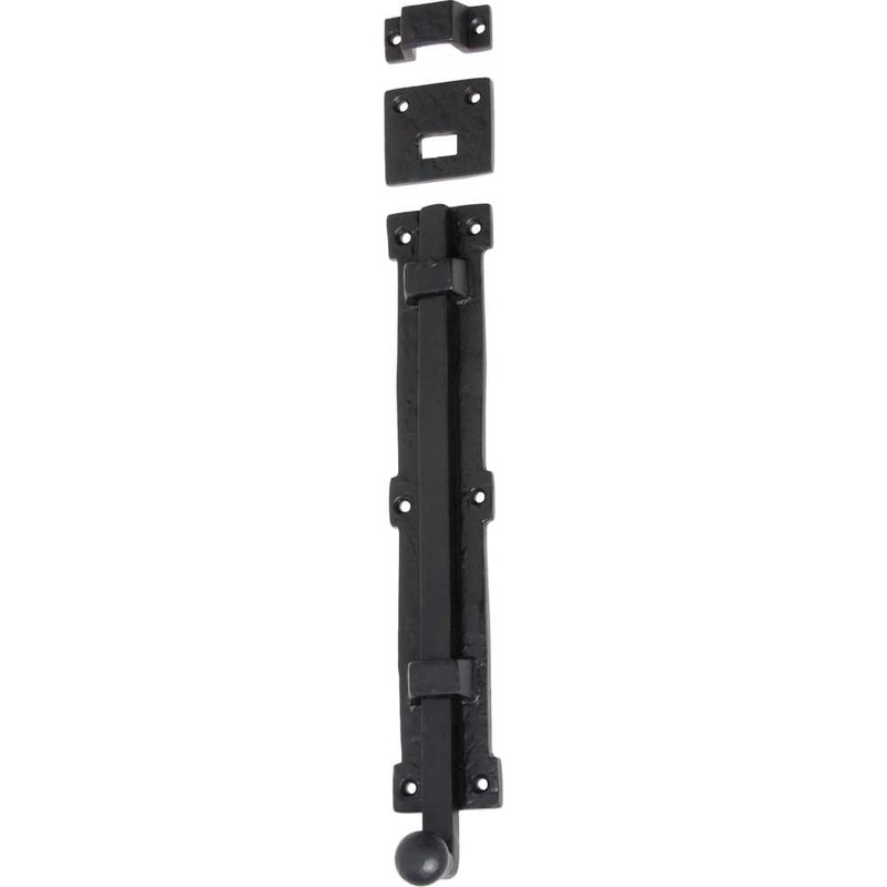 Tower Bolt Iron Matt Black H300xW55mm