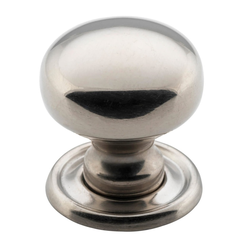 Cupboard Knob Sheet Brass Polished Nickel 25mm