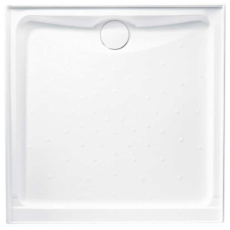 Evo Polymarble Square Shower Base White 900×900