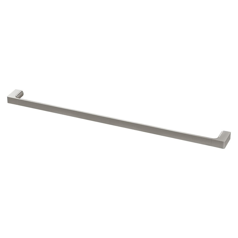 Gloss Towel Rail Single 800mm Brushed Nickel