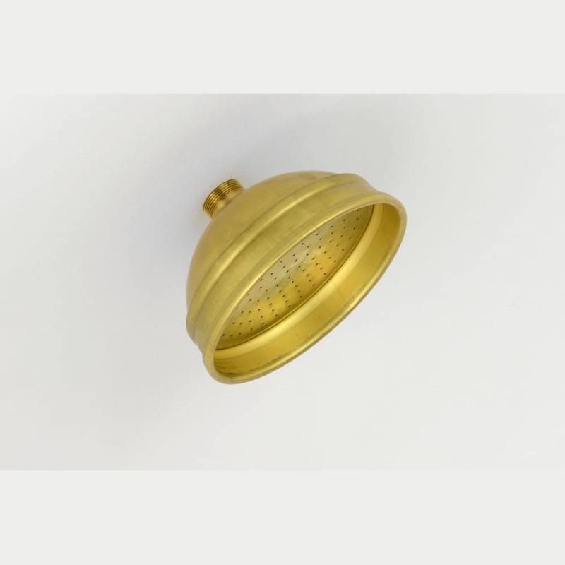 Shower Rose 100mm Raw Brass