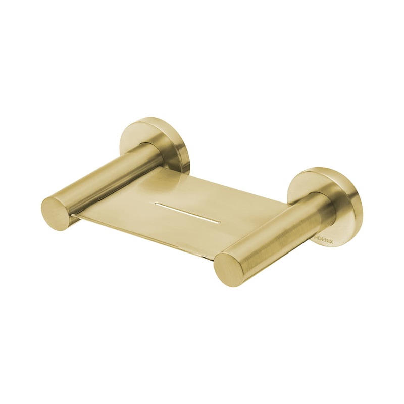 Soap Dish Radii Brushed Gold
