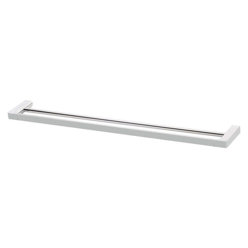 Towel Rail Gloss Double 800mm Chrome