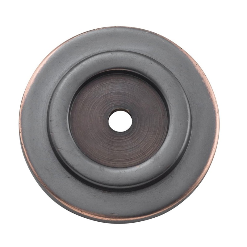 Backplate For Domed Cupboard Knob Antique Copper 32mm