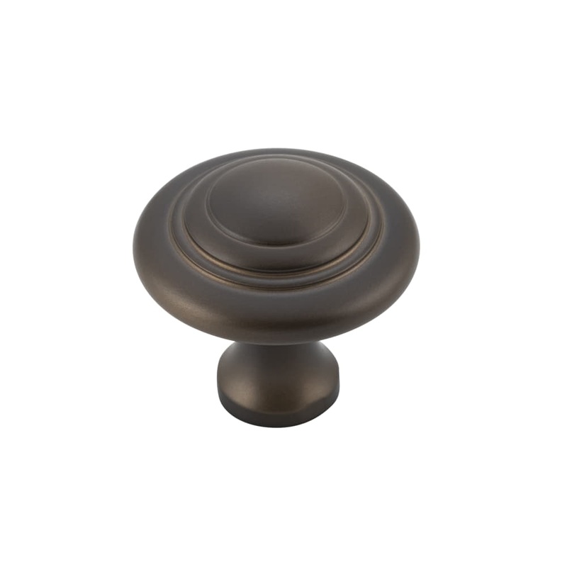 Cupboard Knob Domed Antique Brass 32mm