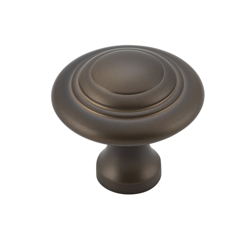Cupboard Knob Domed Antique Brass 38mm