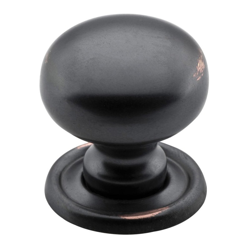 Cupboard Knob Sheet Brass Antique Copper 25mm