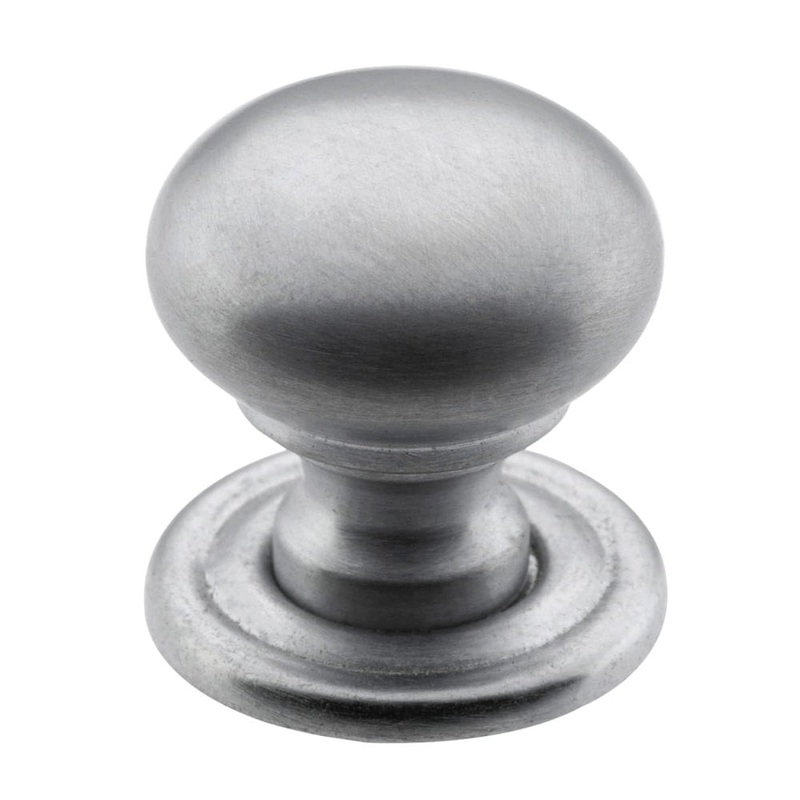 Cupboard Knob Sheet Brass Satin Chrome 19mm