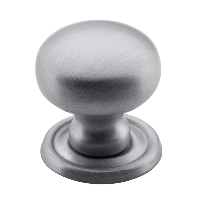 Cupboard Knob Sheet Brass Satin Chrome 25mm