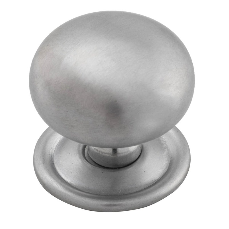 Cupboard Knob Sheet Brass Satin Chrome 38mm