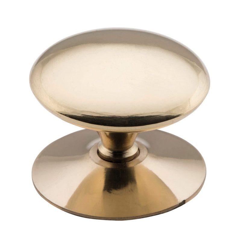 Cupboard Knob Sheet Brass Victorian Polished Brass 50mm