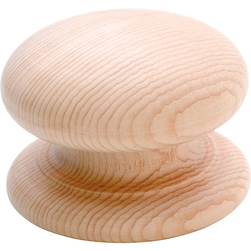 PINE W/SCREW M/ROOM KNOB D40 P34mm