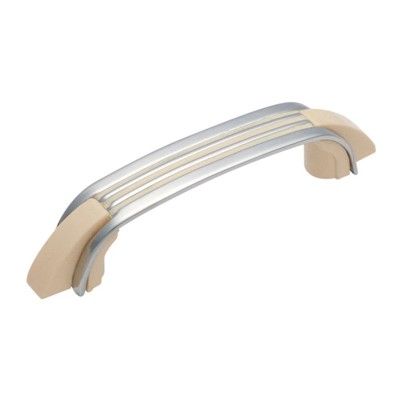 Cabinet Pull Handle Plastic Retro Ivory Chrome  L110xW17xP24mm