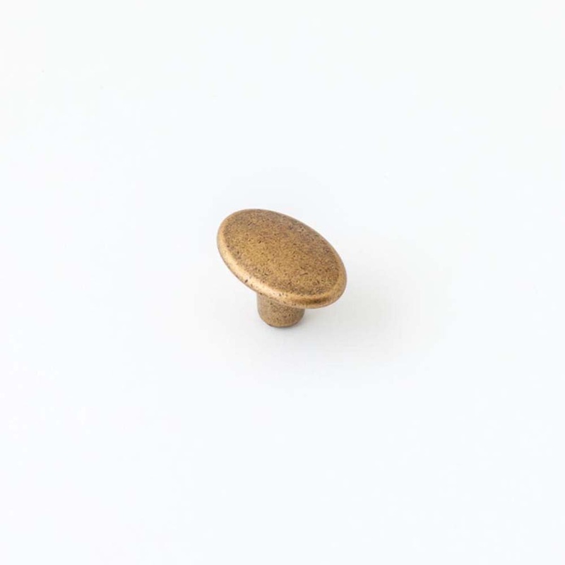 Century 37mm Oval Knob Antique Brass