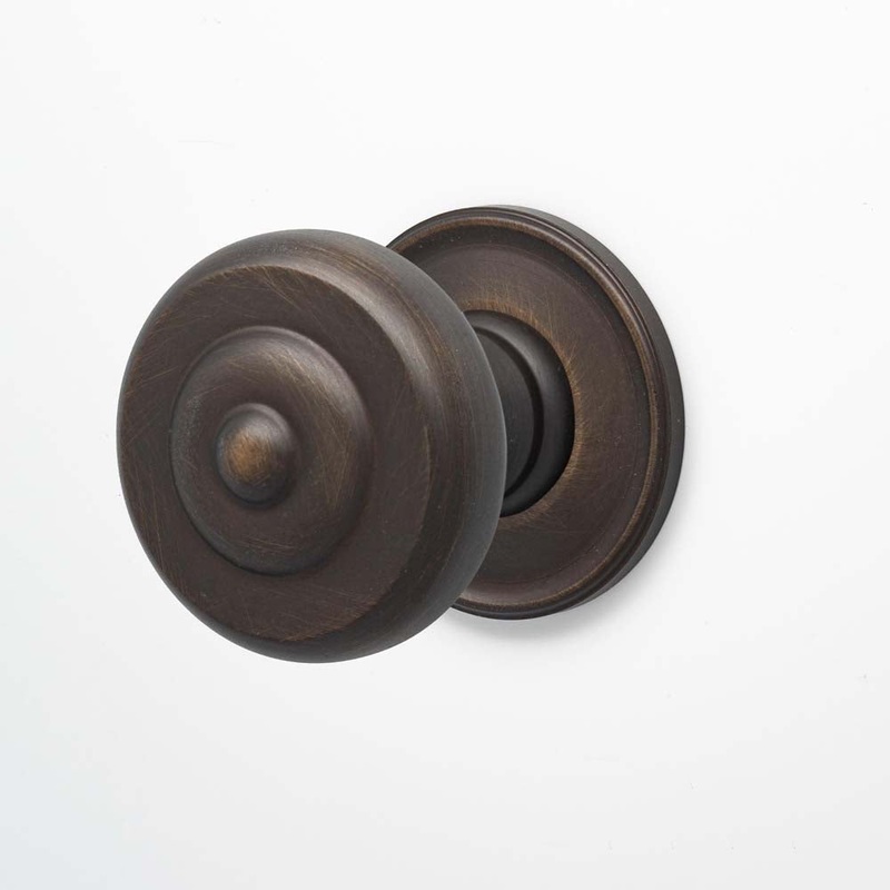 Decade 38mm Fluted Knob & Backplate Bronze