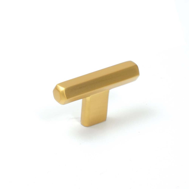 Momo Hendrix T Knob 60mm Brushed Satin Brass