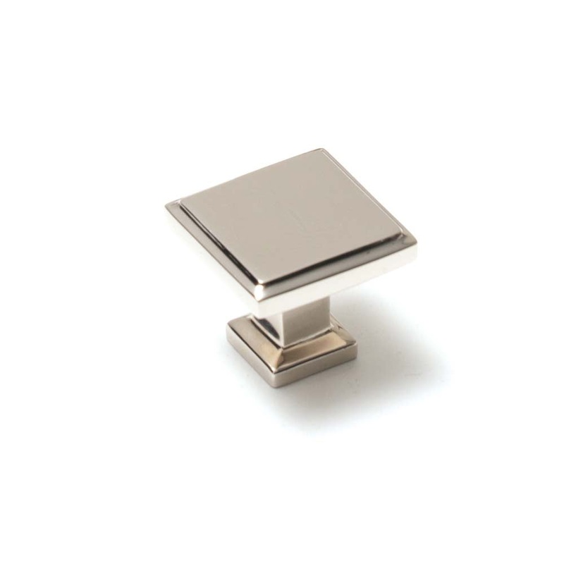 Momo Lucca Square Knob 30mm Polished Nickel