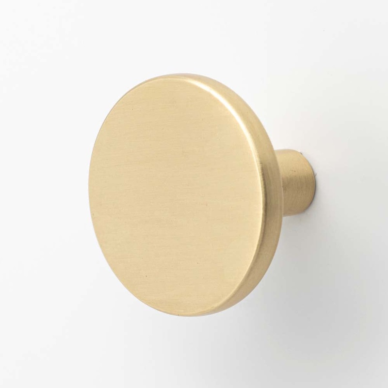 Reed 35mm Round Knob Brushed Gold