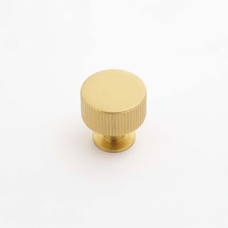 Ridge 30mm Knob Satin Brass