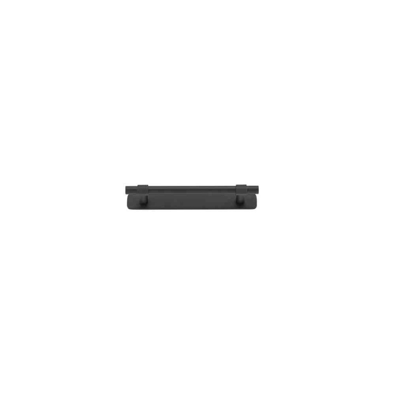 Cabinet Pull Helsinki With Backplate Matt Black 128mm