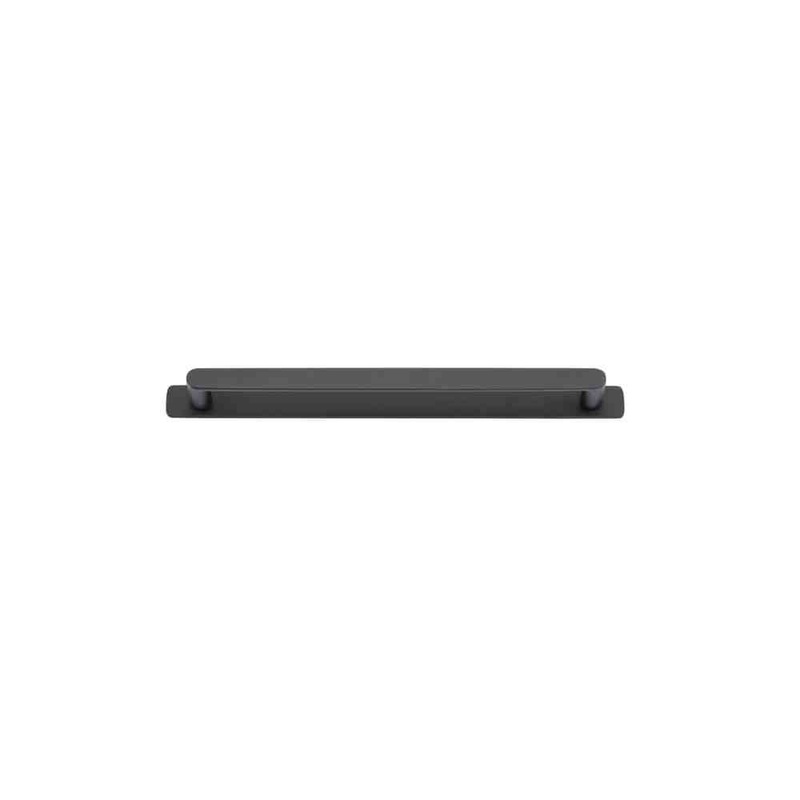 Cabinet Pull Osaka With Backplate Matt Black 256mm