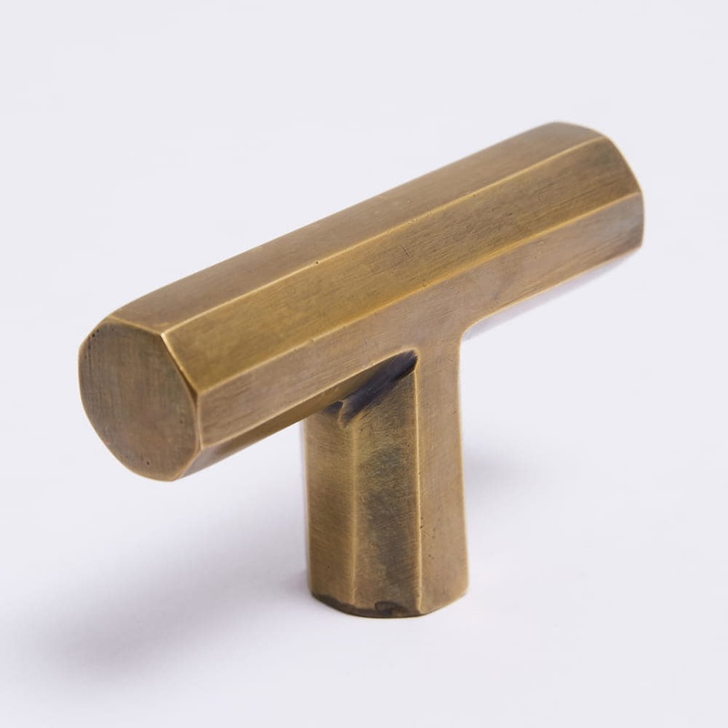 Henley T-Bar Acid Washed Brass