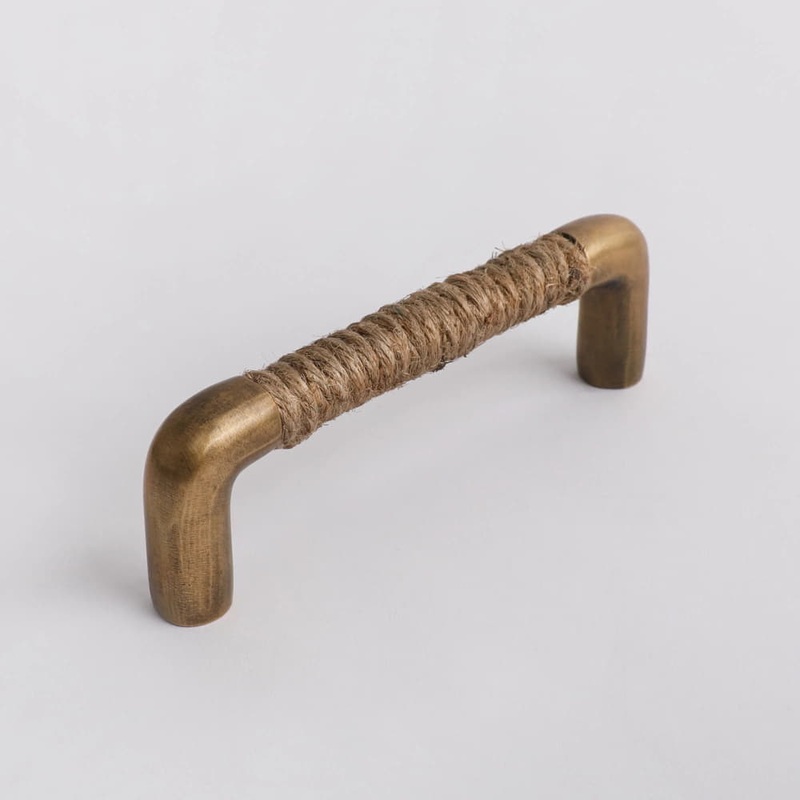 Rope Handle Jute with Acid Washed Brass