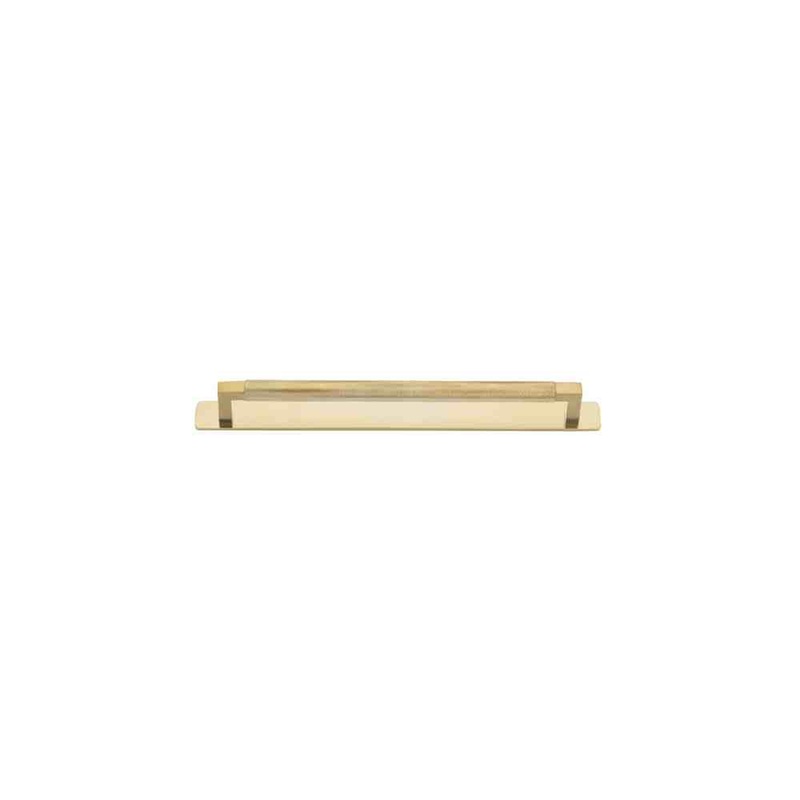 Cabinet Pull Brunswick With Backplate Brushed Gold PVD 256mm